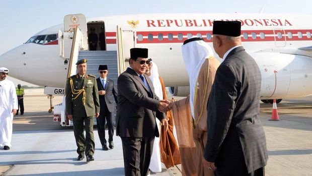 Prabowo tiba di Abu Dhabi, PEA.