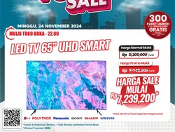 Smart TV LED 65 UHD Lebih Hemat Rp 3,9 Juta di Transmart Full Day Sale