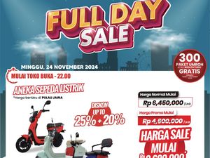 Sepeda Listrik Diskon di Transmart Full Day Sale, Hemat Jutaan Rupiah