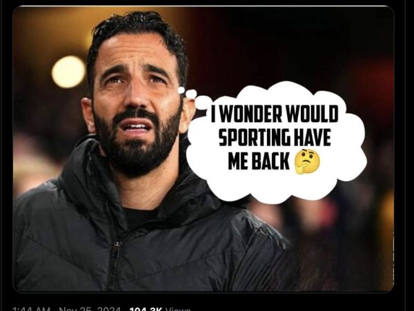 Meme Amorim Sudah Pusing Latih MU... Padahal Baru Satu Laga!