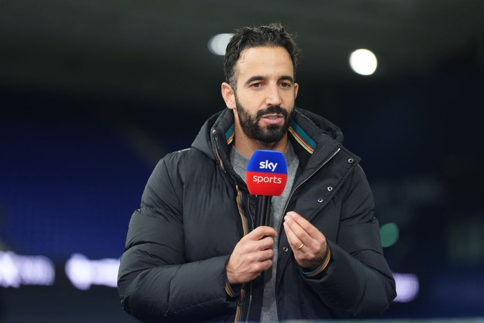 Manchester United manager Ruben Amorim is interviewed by sky sports following the fmatch the Premier League match at Portman Road, Ipswich. Picture date: Sunday November 24, 2024. (Photo by Bradley Collyer/PA Images via Getty Images)