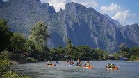 Saingi Thailand dan RI, Kota Vang Vieng Laos Incar Kota Terbersih ASEAN