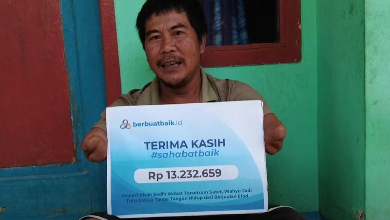 Ekonomi Keluarga Wahyu Tunadaksa Membaik Berkat Sahabat Baik