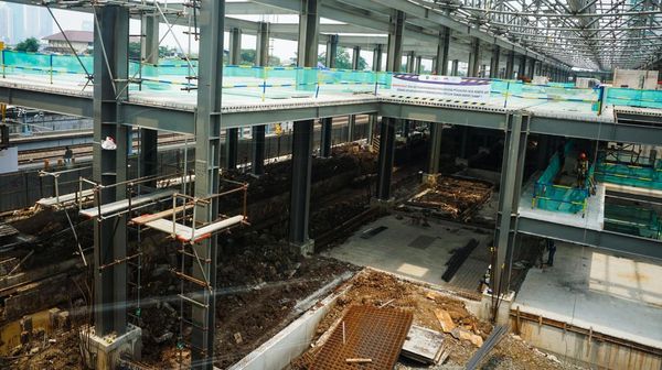 Intip Progres Proyek Stasiun Baru Tanah Abang