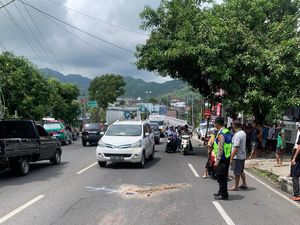 Kecelakaan Mobil Vs Motor di Timur Jembatan Pokoh Wonogiri, Lansia Tewas