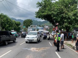 Kecelakaan Mobil Vs Motor di Timur Jembatan Pokoh Wonogiri, Lansia Tewas