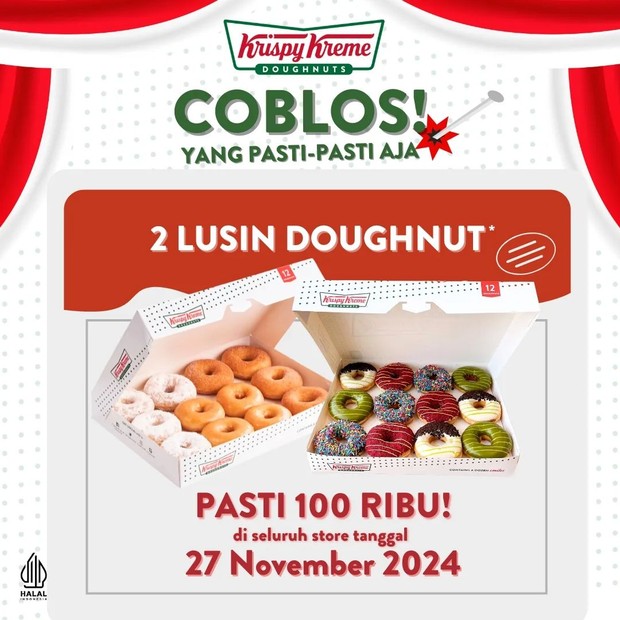 Promo pilkada Krispy Kreme/Foto: Instagram @krispykremeid