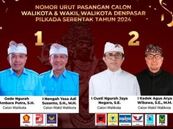 Dua Cawalkot Denpasar Unggul di TPS Masing-masing