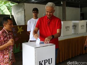 Ganjar Nyoblos Pilkada di Sleman: Semoga Dapat Pemimpin Baik