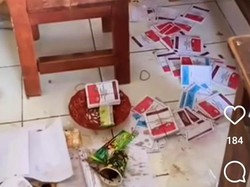 Viral Pria Ngamuk-Tendang Meja di TPS Kubu Karangasem