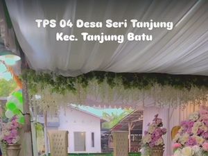Viral Nyoblos Rasa Resepsi, Dekorasi TPS Mirip Acara Pernikahan di Sumsel Viral Nyoblos Rasa Resepsi, Dekorasi TPS Mirip Acara Pernikahan di Sumsel