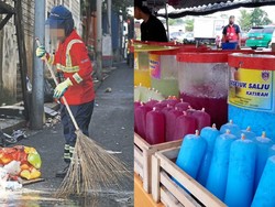 Penjual Baik Hati Ini Jual Minuman Hanya Rp 3 Ribu untuk Tukang Sapu