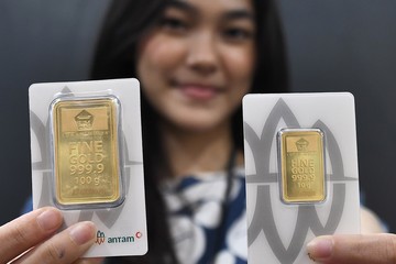 Potret Butik Antam Saat Harga Emas Naik