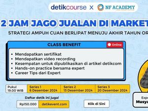 Tingkatkan Omset Akhir Tahun! Ikut Kelas Cuan Jualan di Marketplace detikcourse Tingkatkan Omset Akhir Tahun! Ikut Kelas Cuan Jualan di Marketplace detikcourse