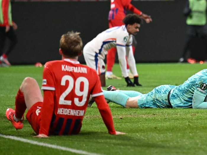 Soccer Football - Europa Conference League - 1. FC Heidenheim v Chelsea - Voith-Arena, Heidenheim, Germany - November 28, 2024 Chelsea's Filip Jorgensen reacts REUTERS/Angelika Warmuth