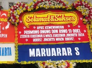 Video: Ada Karangan Bunga Maruarar S di Markas Pemenangan Pramono-Rano