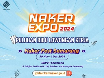 Kemnaker Gelar Naker Fest di Semarang, Hadirkan 28 Ribu Lowongan Kerja