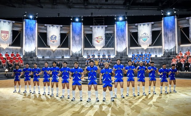 Potret tim rugbi yang akan berpartisipasi dalam 'Rudged Rugby'