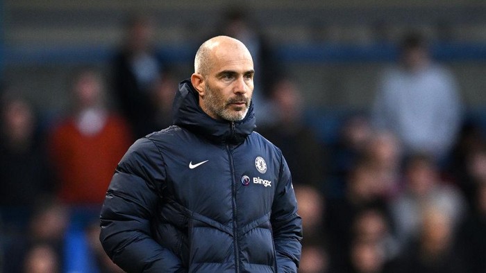 LONDON, ENGLAND - DECEMBER 01: Enzo Maresca, Manager of Chelsea, looks on during the Premier League match between Chelsea FC and Aston Villa FC at Stamford Bridge on December 01, 2024 in London, England. (Photo by Darren Walsh/Chelsea FC via Getty Images)