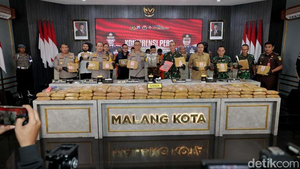 Prestasi Polresta Malang Kota Ungkap 166 Kg Ganja