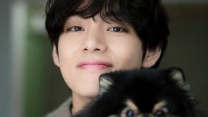 7 Foto Kenangan V BTS dan Anjingnya Yeontan yang Mati, ARMY Ikut Nyesek