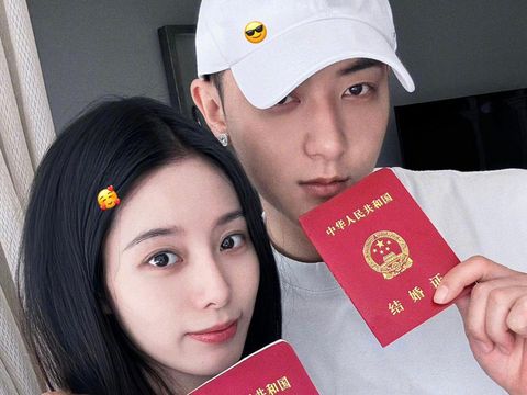 Huang Zitao dan Xu Yiyang menikah pada 2024. (Weibo Huang Zitao)