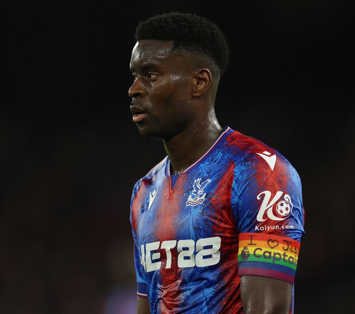 LONDON, ENGLAND - NOVEMBER 30: Marc Guehi of Crystal Palace  during the Premier League match between Crystal Palace FC and Newcastle United FC at Selhurst Park on November 30, 2024 in London, England. (Photo by Richard Pelham/Getty Images)