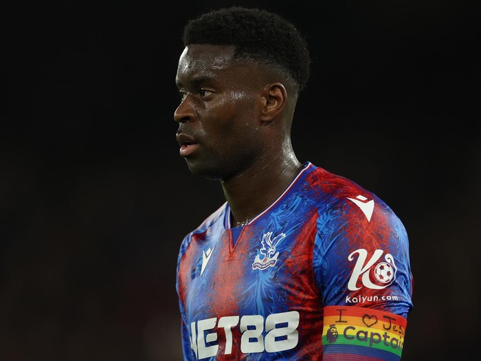 LONDON, ENGLAND - NOVEMBER 30: Marc Guehi of Crystal Palace  during the Premier League match between Crystal Palace FC and Newcastle United FC at Selhurst Park on November 30, 2024 in London, England. (Photo by Richard Pelham/Getty Images)