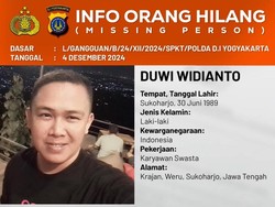 Bantu Cari Dab! Duwi Warga Sukoharjo Hilang Usai Pamit ke Sleman