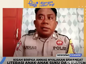 Cerita Bripka Annas Seberangi Sungai demi Anak-anak Selamat ke Sekolah