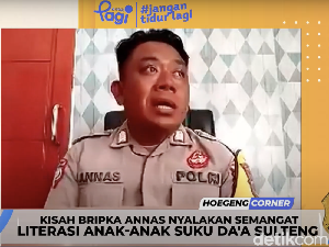 Tangis Bripka Annas Ceritakan Harapan untuk Anak-anak di Pelosok Donggala