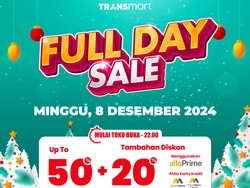 Berangkat! Buruan ke Transmart Full Day Sale, Pesta Diskon 50% + 20%