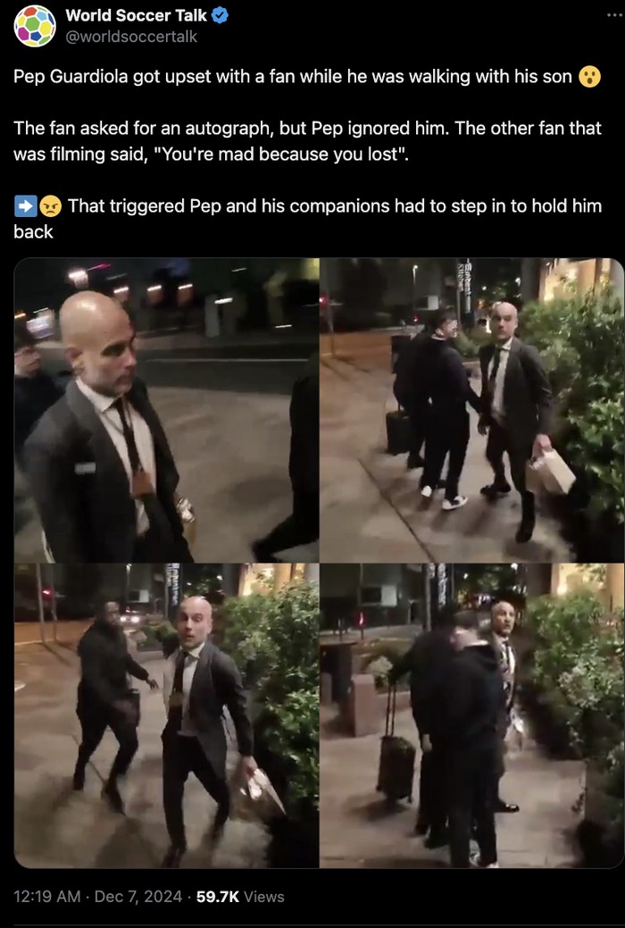 Meme Pep Guardiola ke-Trigger, Ngamuk di Jalanan!