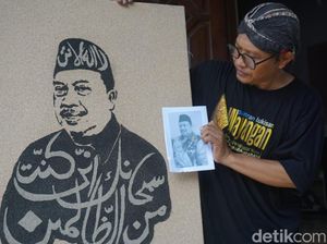 Cantiknya Lukisan Seniman Jombang Pakai Pasir Pantai Cantiknya Lukisan Seniman Jombang Pakai Pasir Pantai