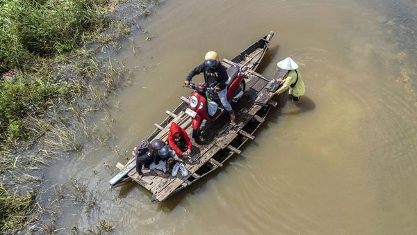 Mengais Rezeki di Tengah Banjir Jambi