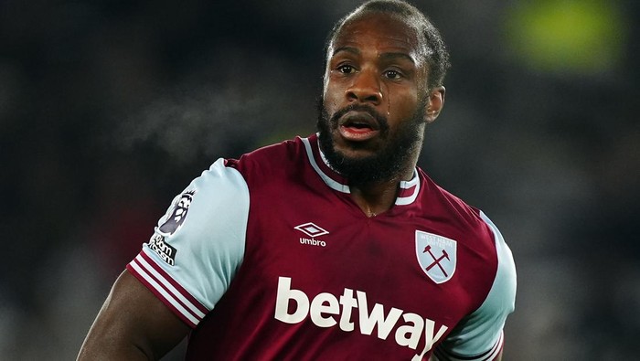 West Ham Uniteds Michail Antonio during the Premier League match at the King Power Stadium, Leicester. Picture date: Tuesday December 3, 2024. (Photo by Mike Egerton/PA Images via Getty Images)
