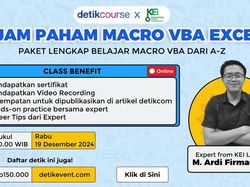 2 Jam Kuasai Macro VBA Excel, Ini 5 Peserta Terbaik Kelas detikcourse!