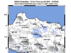 Gempa M 3,9 Goyang Blora Pagi Ini Gempa M 3,9 Goyang Blora Pagi Ini