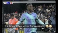 Arsenal gagal bikin gol dari open play. Foto: dok. Internet/X (Twitter)