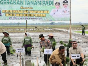 Gugus Tugas Ketahanan Pangan Polri Tanam Serentak Padi, Cetak 10.000 Ha Sawah