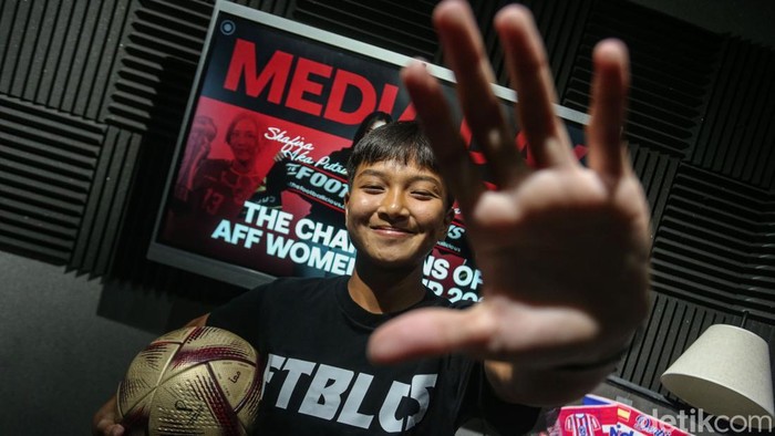 Sheva Imut saat ditemui detikSport di Kantor Footballicious, Jakarta Selatan, Senin (9/12/2024).