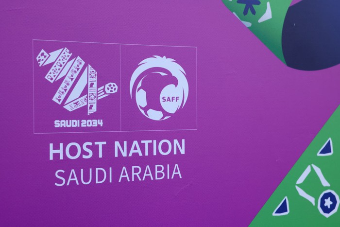 RIYADH, SAUDI ARABIA - DECEMBER 11:  as Saudi Arabia is announced as the host nation for the FIFA World Cup 2034 on December 11, 2024 in Riyadh, Saudi Arabia. (Photo by Christophe Viseux/Getty Images for Saudi Arabian Football Federation)