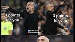 Meme Pep Guardiola sang Dermawan, Doyan Bagi-bagi 3 Poin buat Lawan