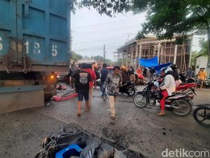 Laka Karambol Libatkan Truk, Mobil dan Motor di Pantura Pati Juwana