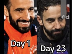 Akibat MU yang kayak begitu, Ruben Amorim disindir menua dengan cepat di Old Trafford. Foto: dok. Internet/X (Twitter)