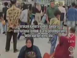 Viral Pengunjung Bandara Lombok Membeludak dan Duduk Lesehan