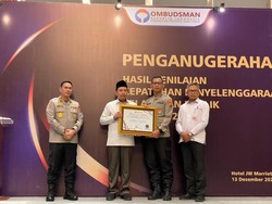 Pelayanan Publik Polres Bojonegoro Diganjar Penghargaan dari Ombudsman RI