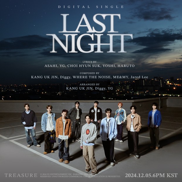 TREASURE untuk Digital Single Last Night / Foto : x.com/ygent_official TREASURE untuk Digital Single Last Night / Foto : x.com/ygent_official