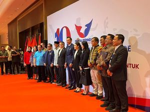 AHY, Rano Karno hingga Sandiaga Hadiri Puncak HUT Ke-10 Perindo