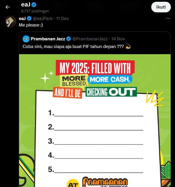 Cuitan eaJ di X/ Foto: x.com/eaJPark